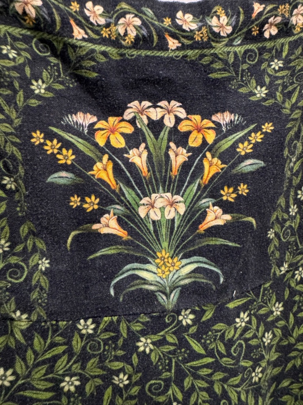 Farm Rio Arch Black Green floral Sleeveless Maxi Dress - Picture 8 of 13